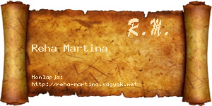 Reha Martina névjegykártya